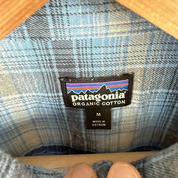 Patagonia Conversion Fjord Flannel Shirt Mens M Blue Cotton Outdoors Casual - Picture 7 of 9